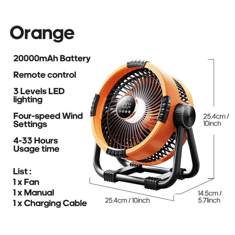 Portable 6 in 1 Outdoor Camping Fan