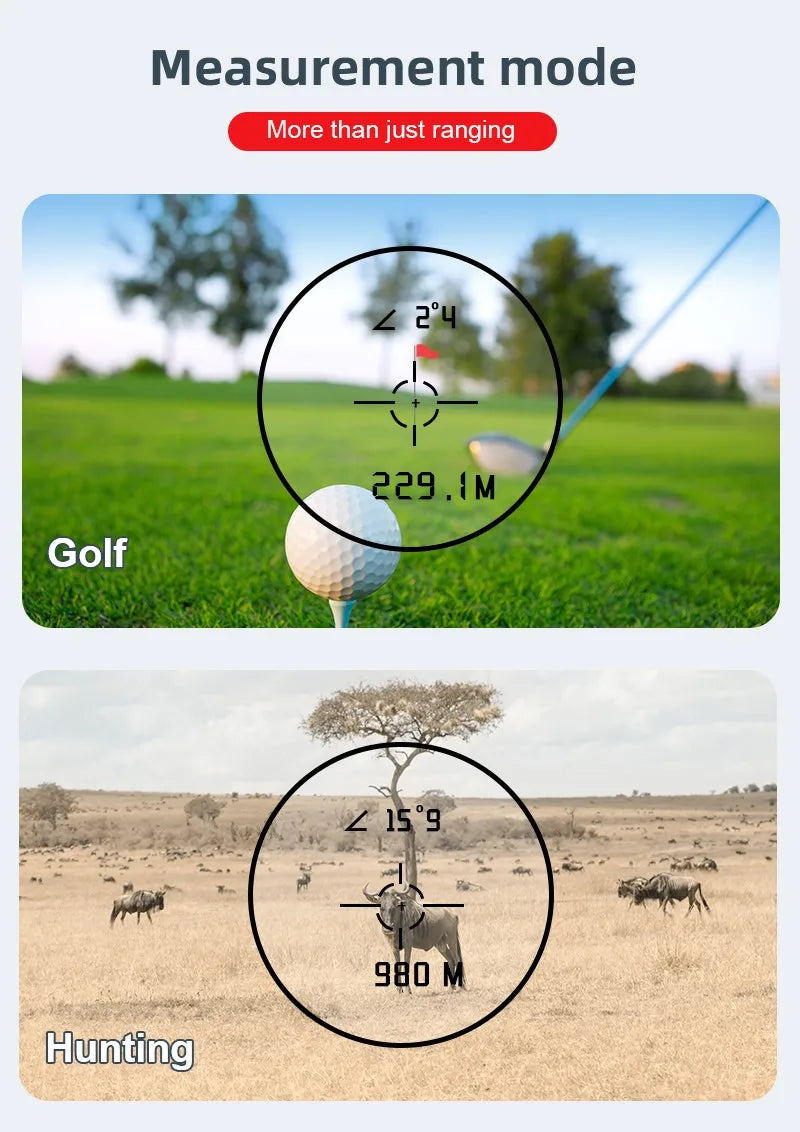 REVASRI Golf Laser Rangefinder Rechargeable 600M/1000M 6X Magnification