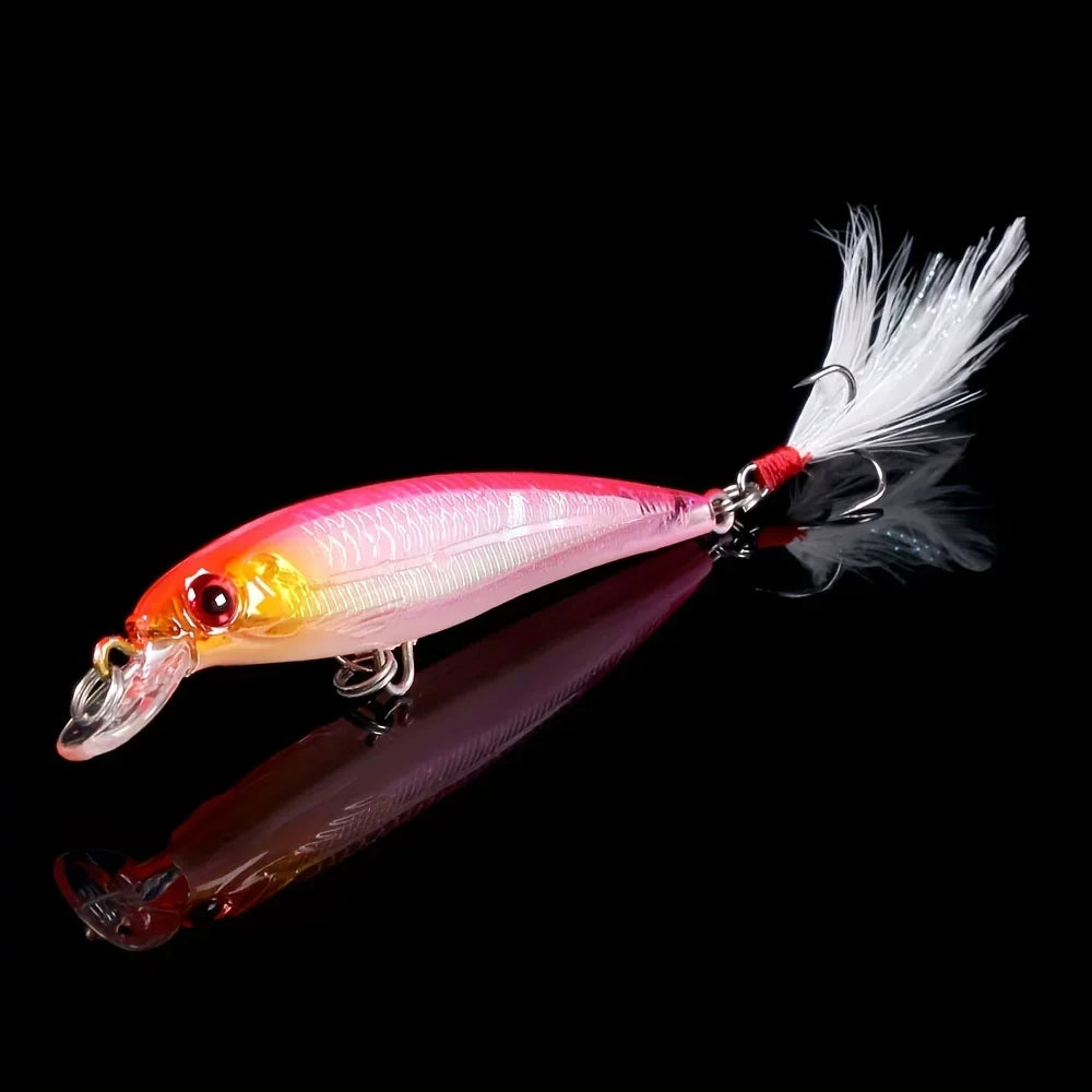 10pcs Larser Minnow Fishing Lures Set