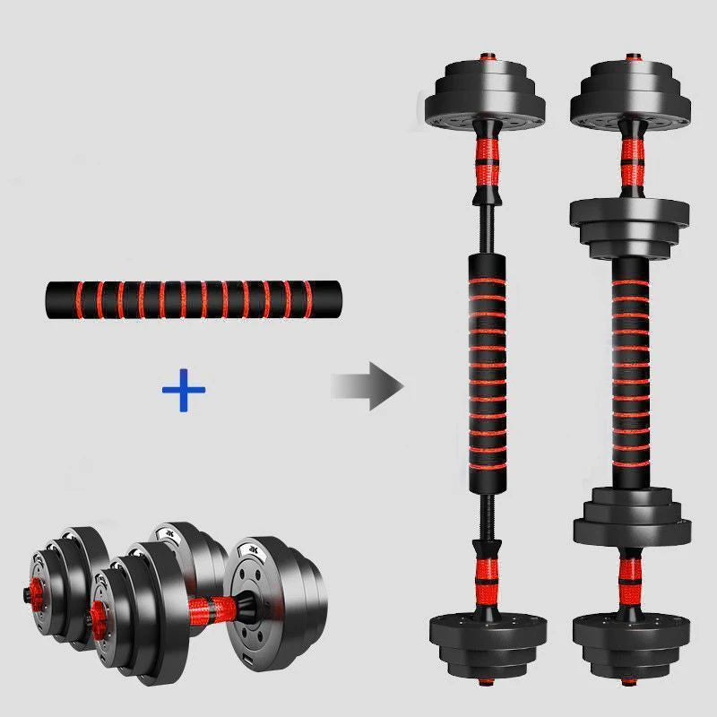5-44lbs Adjustable Dumbbell, Barbell Anti-Slip Grip