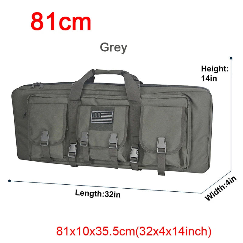 LQARMY 32 38 42 48 inch Tactical Double Rifle Case Backpack