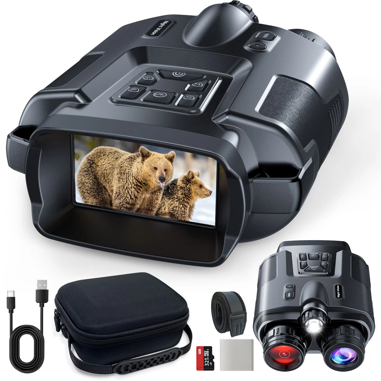 4K Night Vision Binoculars 3inch Screen