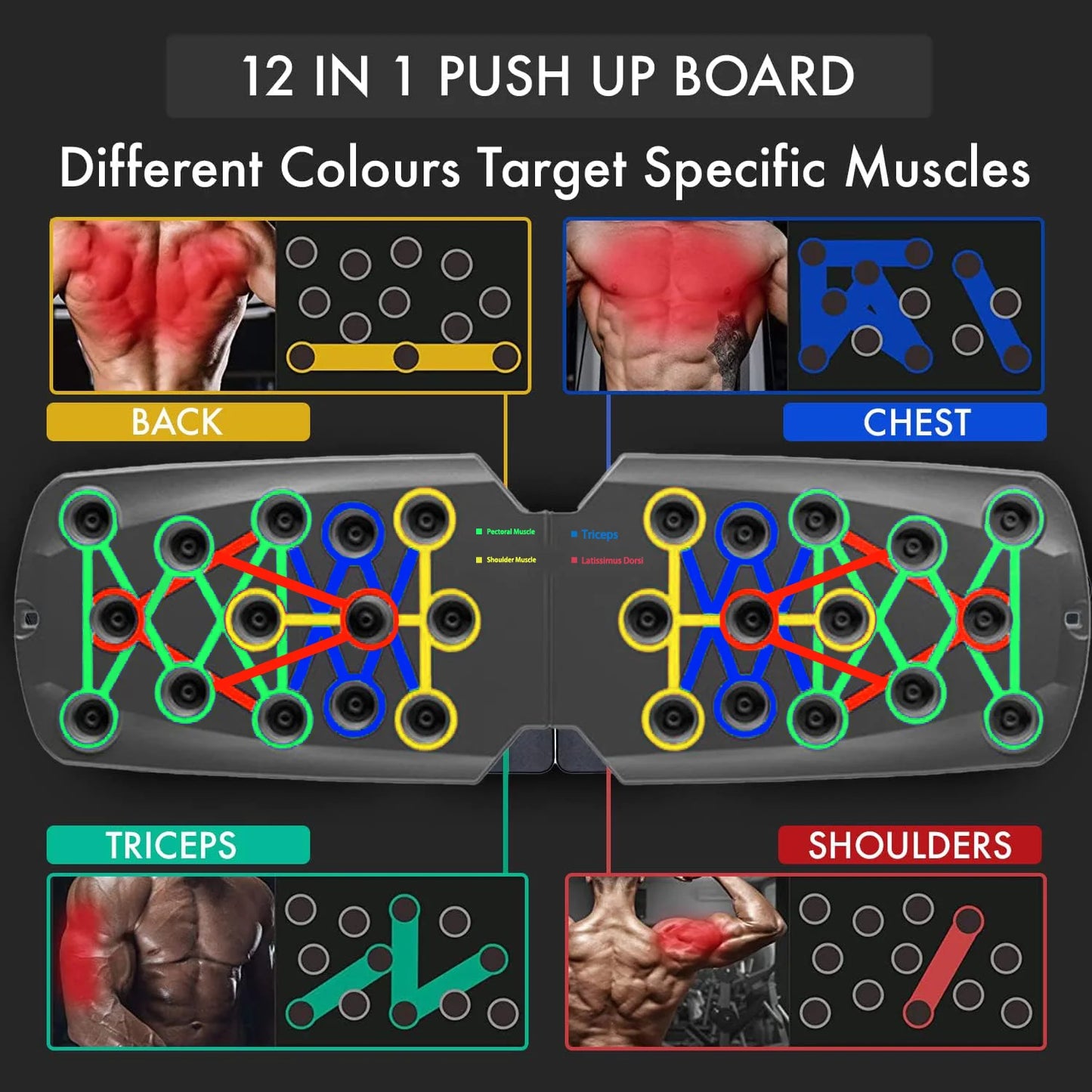 Multi functional Fold able  push-up Board
