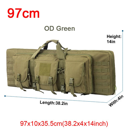 LQARMY 32 38 42 48 inch Tactical Double Rifle Case Backpack