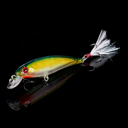10pcs Larser Minnow Fishing Lures Set