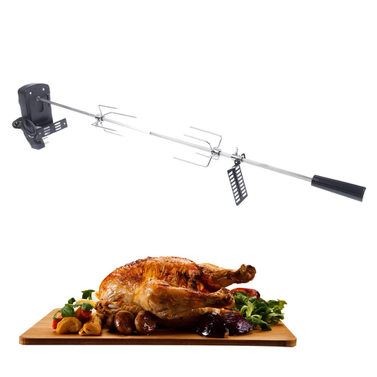 Electric BBQ  Rotisserie Kit w/ 120 cm long cable Rod