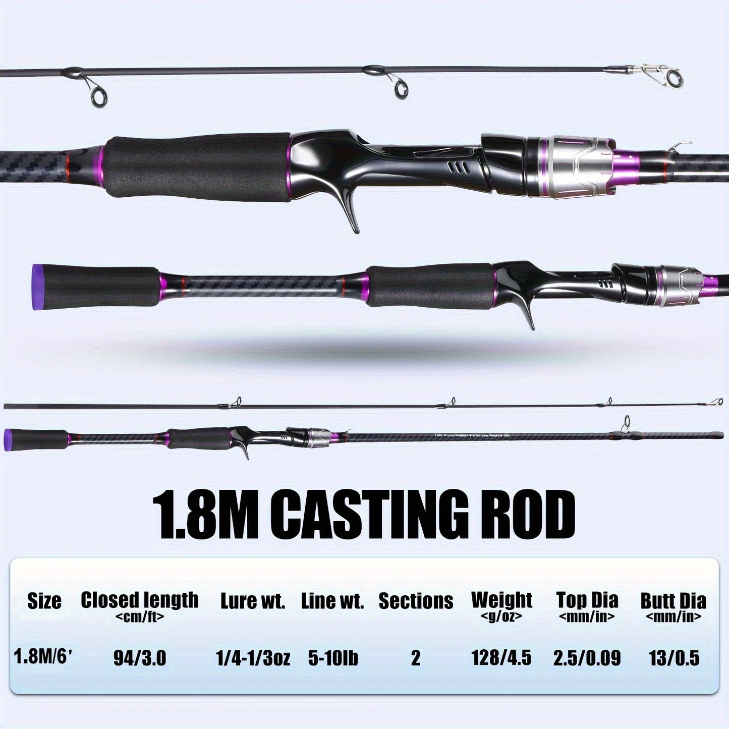 180cm Telescopic Fishing Rod Carbon Fiber,