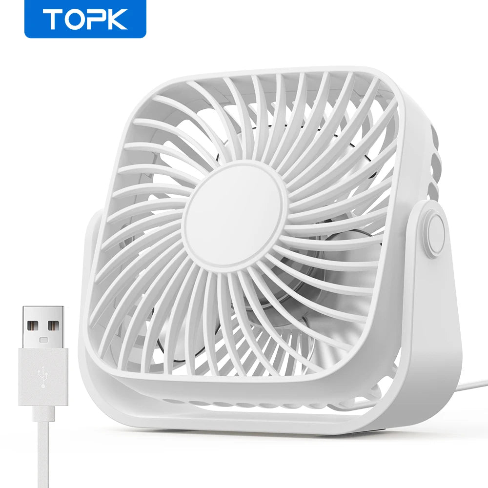 TOPK 4Inch USB Mini Portable Fan f