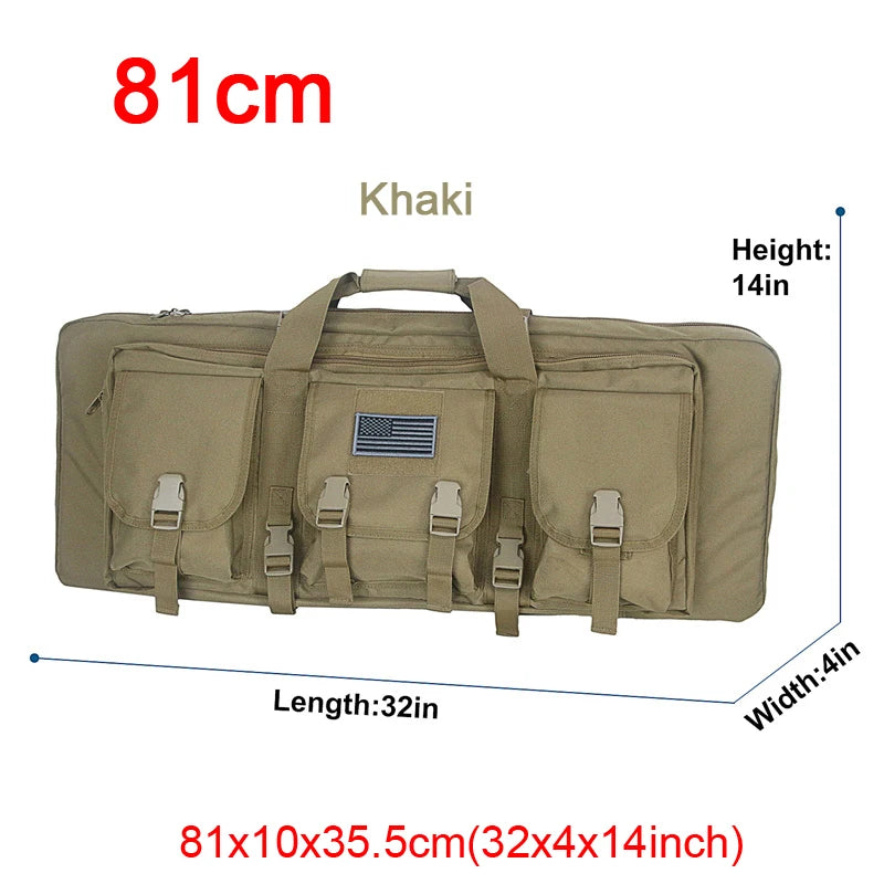LQARMY 32 38 42 48 inch Tactical Double Rifle Case Backpack