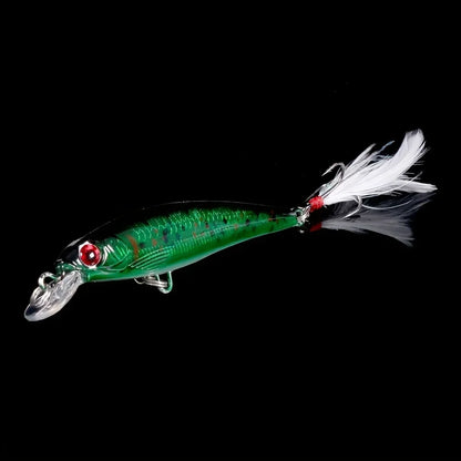 10pcs Larser Minnow Fishing Lures Set