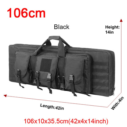 LQARMY 32 38 42 48 inch Tactical Double Rifle Case Backpack