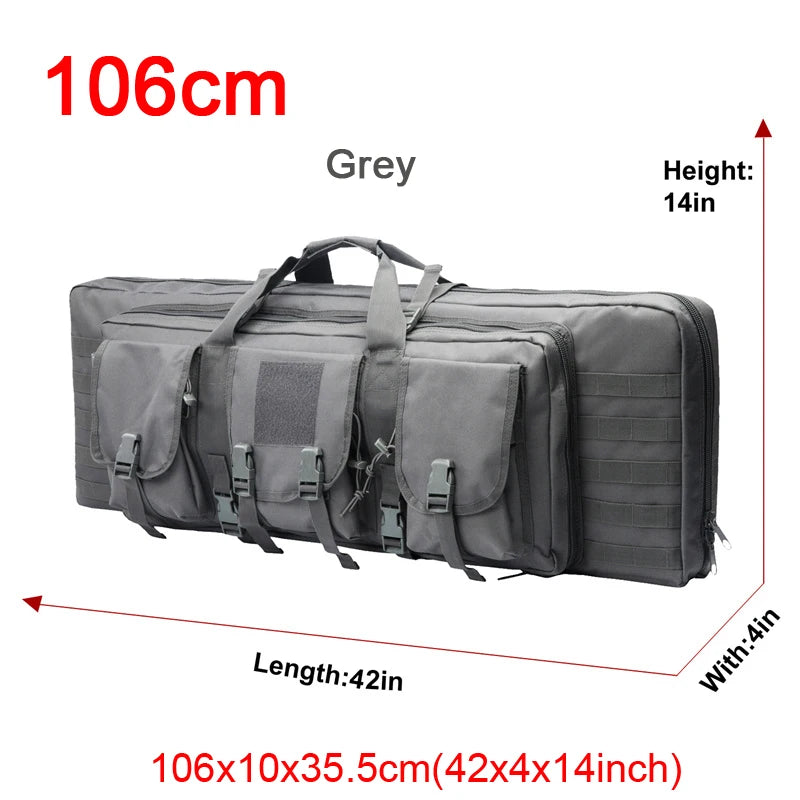 LQARMY 32 38 42 48 inch Tactical Double Rifle Case Backpack