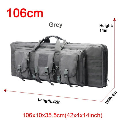 LQARMY 32 38 42 48 inch Tactical Double Rifle Case Backpack