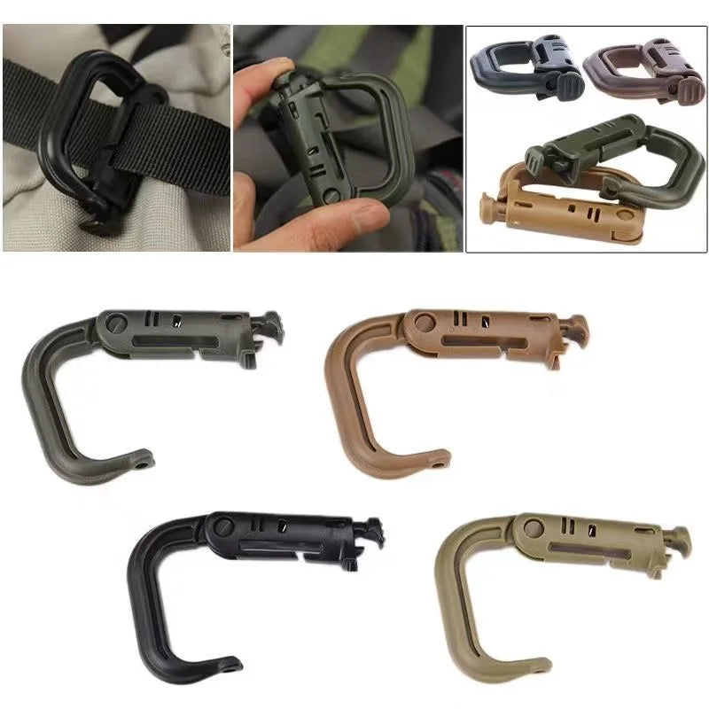 Tactical D-Ring Grimlock Carabiner  Fast Latch System