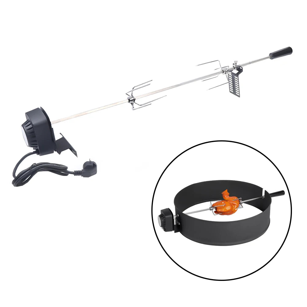 Electric BBQ  Rotisserie Kit w/ 120 cm long cable Rod