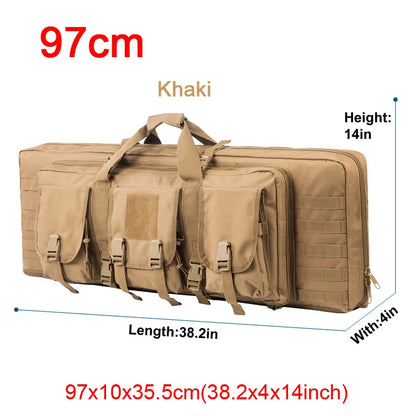 LQARMY 32 38 42 48 inch Tactical Double Rifle Case Backpack