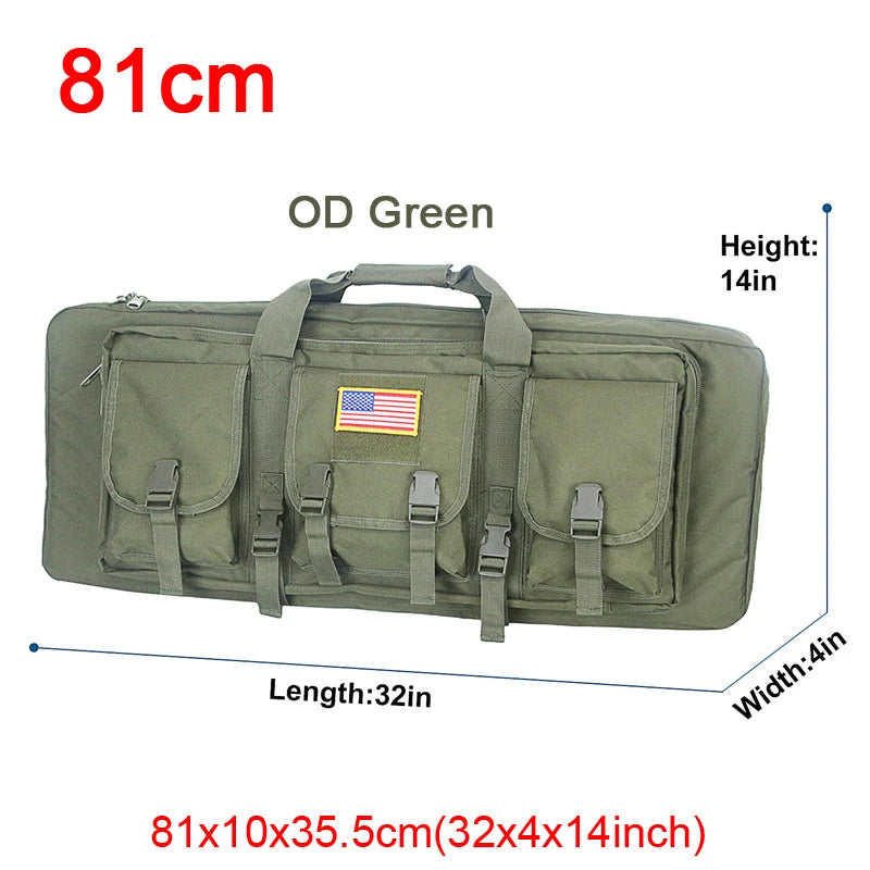 LQARMY 32 38 42 48 inch Tactical Double Rifle Case Backpack