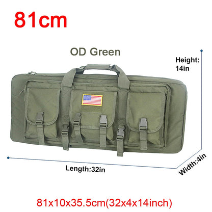 LQARMY 32 38 42 48 inch Tactical Double Rifle Case Backpack