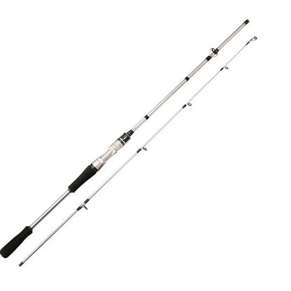 180cm/ 70.86"-Silvery Carbon Fiber Lure Fishing Rod-M Tuning,