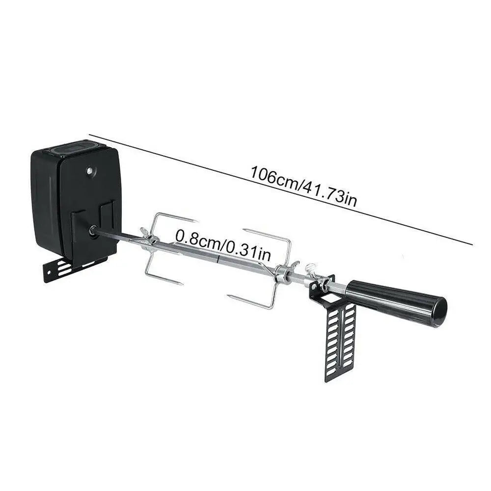 Electric BBQ  Rotisserie Kit w/ 120 cm long cable Rod