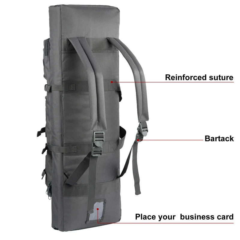 LQARMY 32 38 42 48 inch Tactical Double Rifle Case Backpack