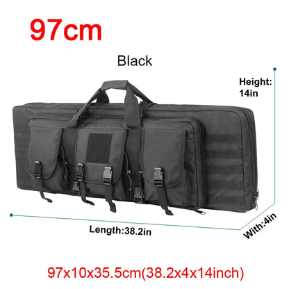 LQARMY 32 38 42 48 inch Tactical Double Rifle Case Backpack