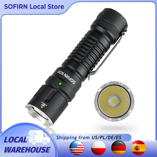 Sofirn SC33 XHP70.3 HI LED Flashlight Tactical 5200lm