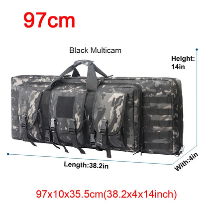 LQARMY 32 38 42 48 inch Tactical Double Rifle Case Backpack