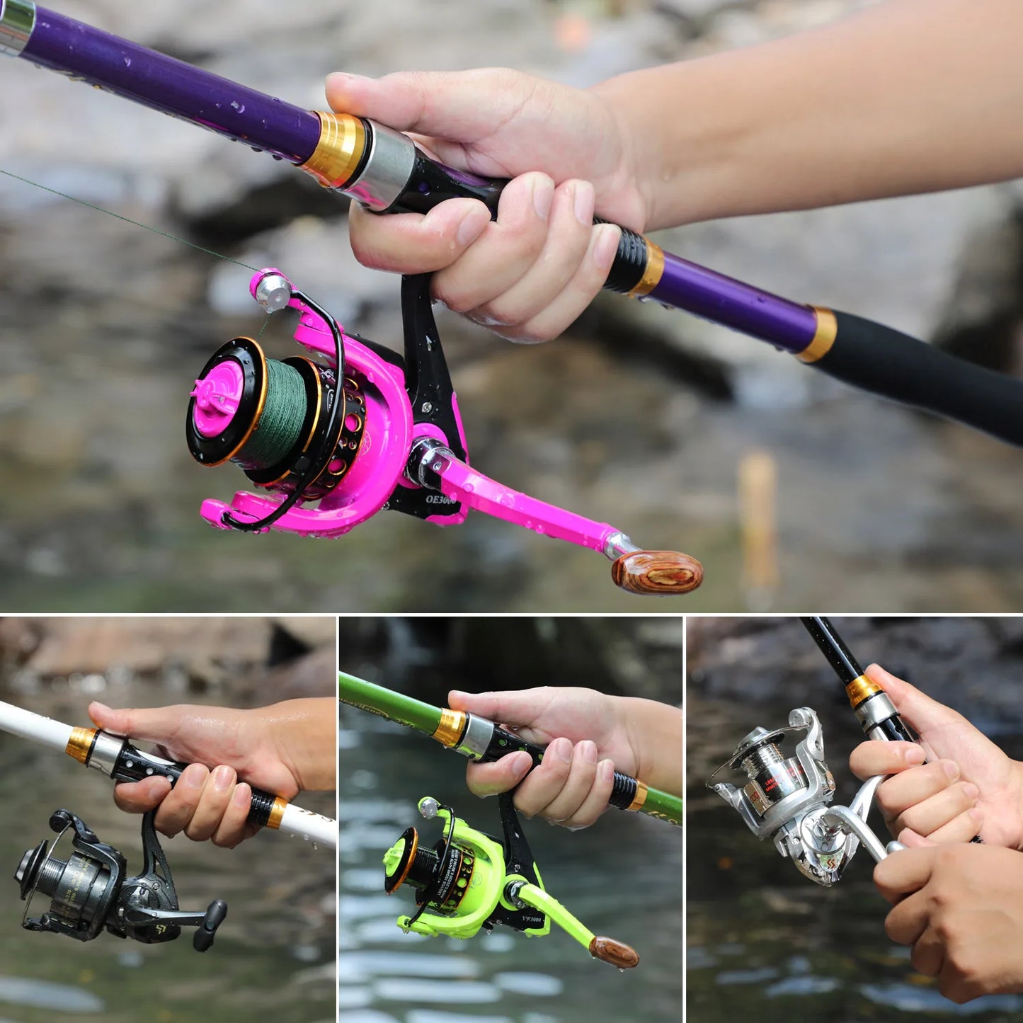 Sougayilang 4 Colors Telescopic Fishing Rod 1.8m-3.3m