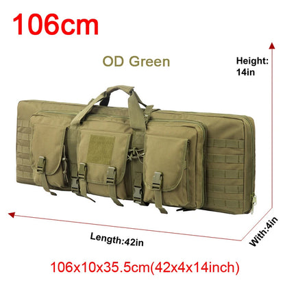LQARMY 32 38 42 48 inch Tactical Double Rifle Case Backpack