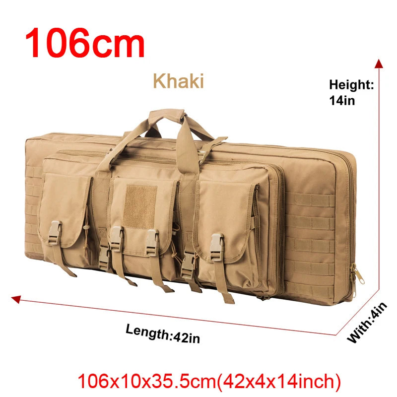 LQARMY 32 38 42 48 inch Tactical Double Rifle Case Backpack