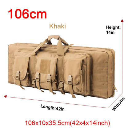 LQARMY 32 38 42 48 inch Tactical Double Rifle Case Backpack
