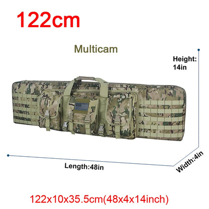 LQARMY 32 38 42 48 inch Tactical Double Rifle Case Backpack