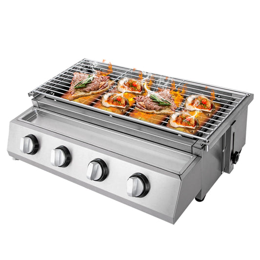4-Burner Stainless Steel Portable Tabletop Propane/LPG