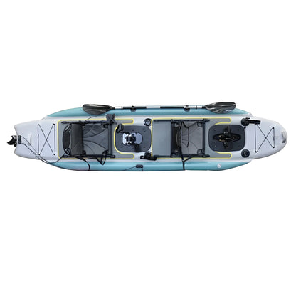 Inflatable 2-Person Pedal Fishing Kayak 14ft,