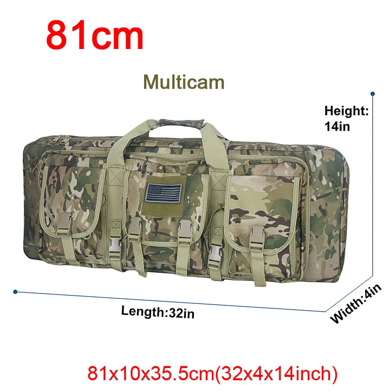 LQARMY 32 38 42 48 inch Tactical Double Rifle Case Backpack