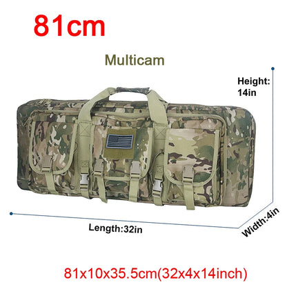 LQARMY 32 38 42 48 inch Tactical Double Rifle Case Backpack