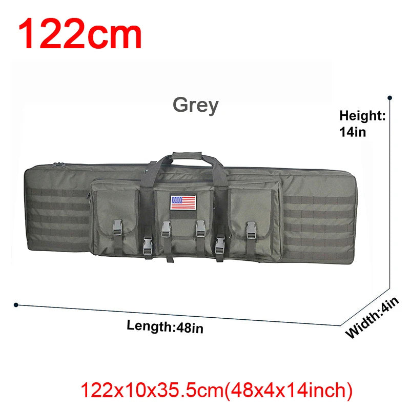LQARMY 32 38 42 48 inch Tactical Double Rifle Case Backpack