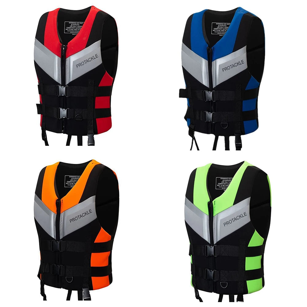 Neoprene Life Jacket Adults Safety Vest Buckle
