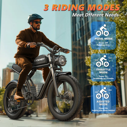 Kickwey K7 Electric bike 1500W Motor 48V 23AH Adult Electric bicycle 20"