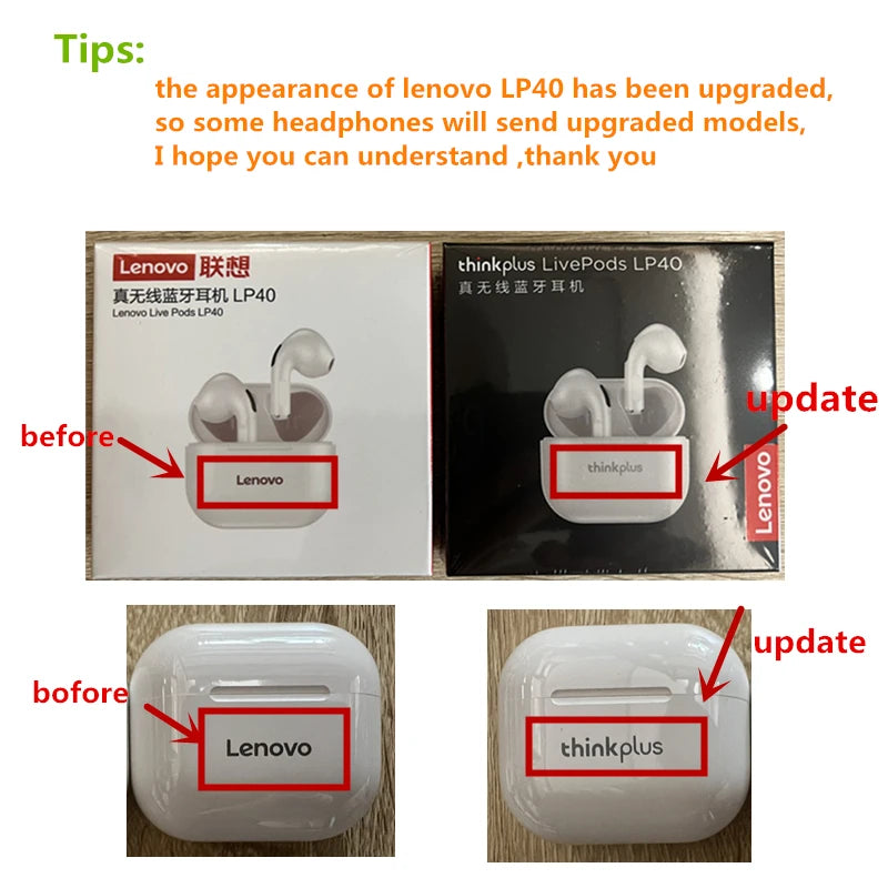 Original Lenovo LP40 wireless headphones