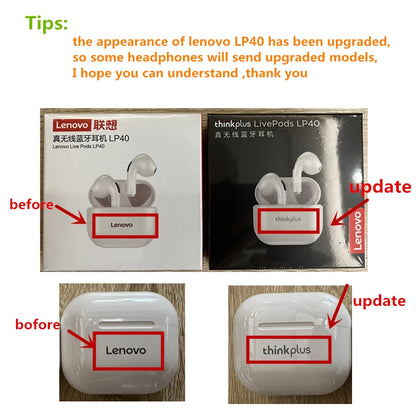 Original Lenovo LP40 wireless headphones