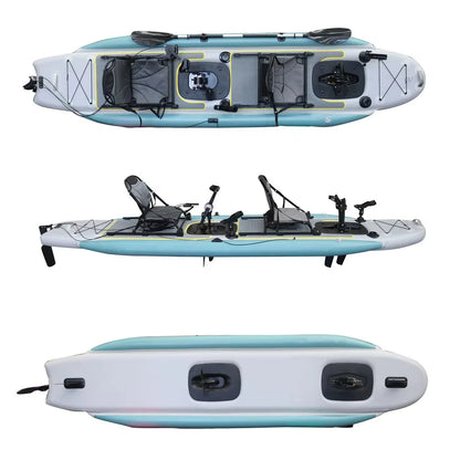 Inflatable 2-Person Pedal Fishing Kayak 14ft,