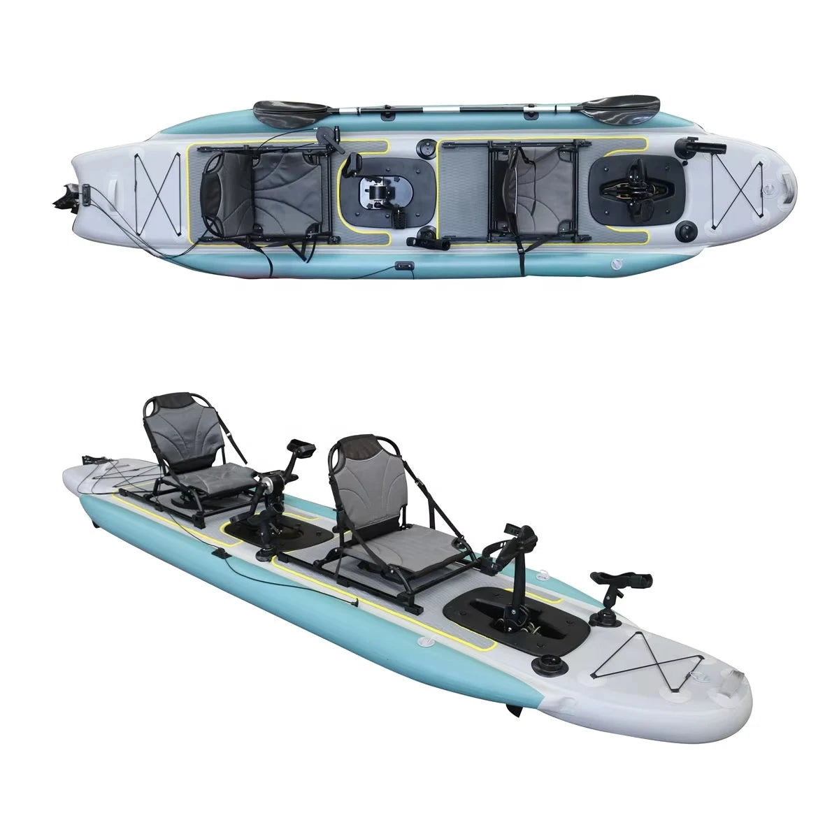 Inflatable 2-Person Pedal Fishing Kayak 14ft,