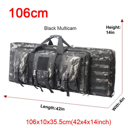 LQARMY 32 38 42 48 inch Tactical Double Rifle Case Backpack