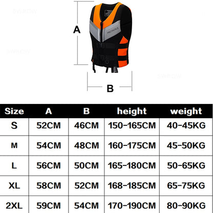 Neoprene Life Jacket Adults Safety Vest Buckle