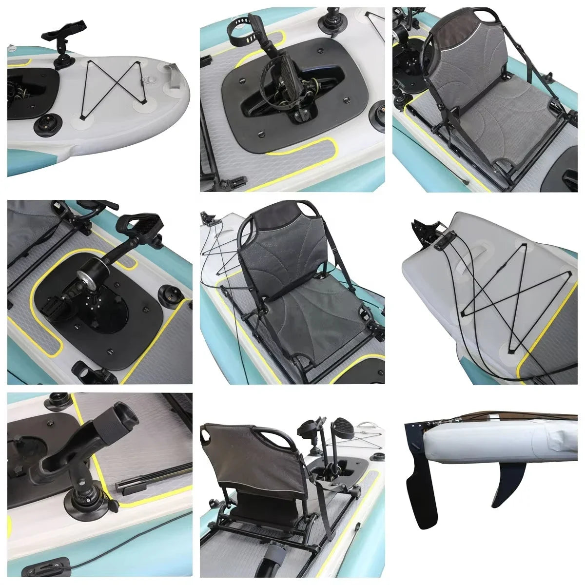 Inflatable 2-Person Pedal Fishing Kayak 14ft,