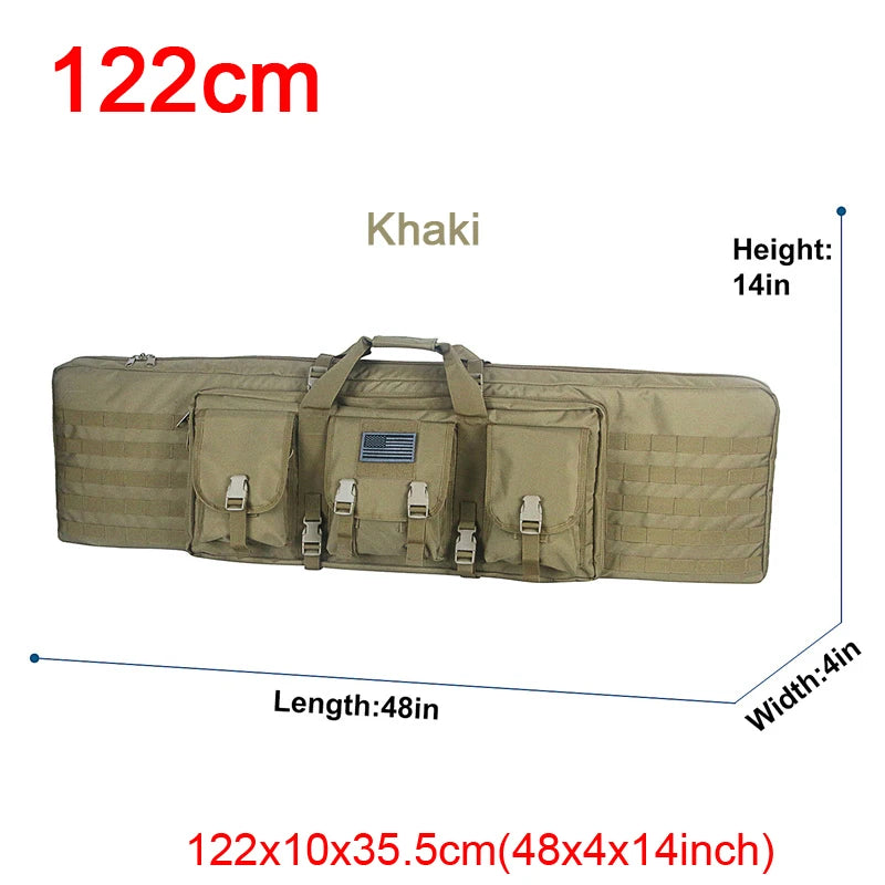 LQARMY 32 38 42 48 inch Tactical Double Rifle Case Backpack
