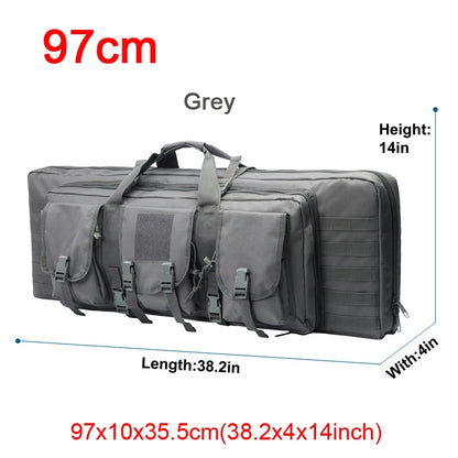 LQARMY 32 38 42 48 inch Tactical Double Rifle Case Backpack