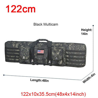LQARMY 32 38 42 48 inch Tactical Double Rifle Case Backpack
